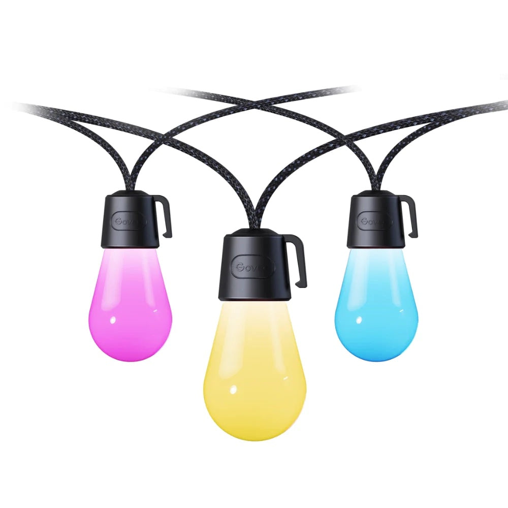 Govee RGBIC Warm White Wi-Fi & Bluetooth Smart Outdoor String Lights (15m)
