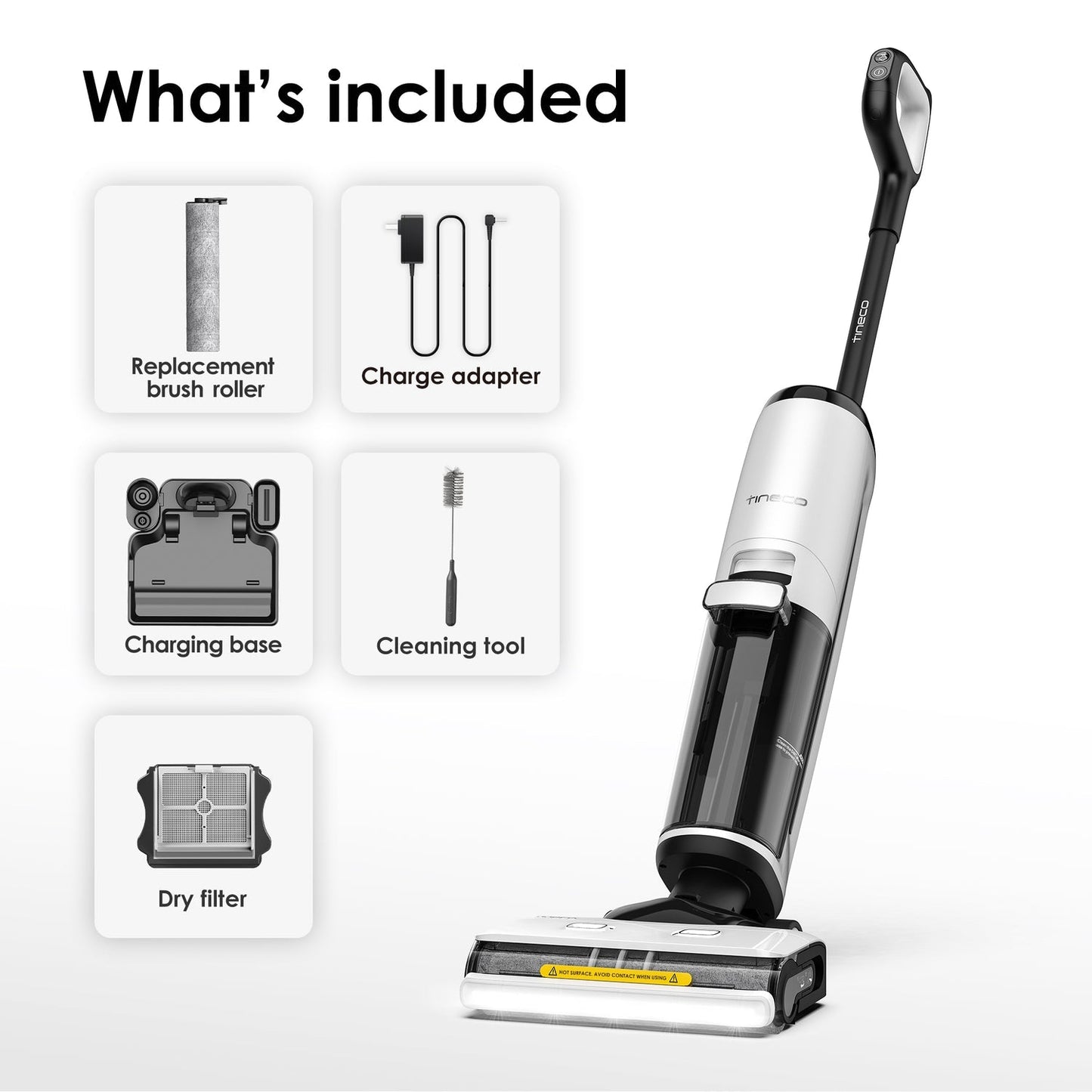 Tineco FLOOR ONE S7 Steam - 40min, Smart 140°C Wet Dry Cordless Vacuum Floor Washer & Mop Stick