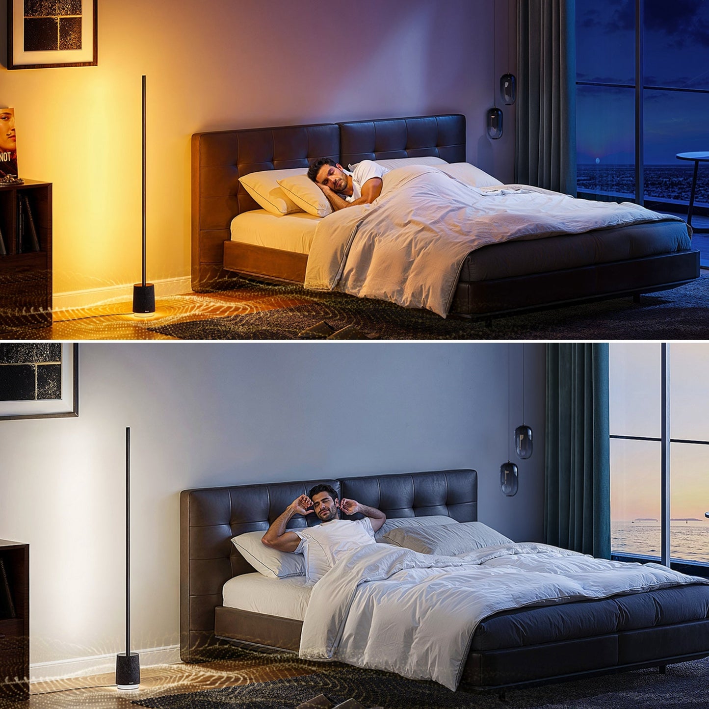 Govee Floor Lamp Pro RGBICWW Smart Floor Lamp with Speaker - 1.7m - Black
