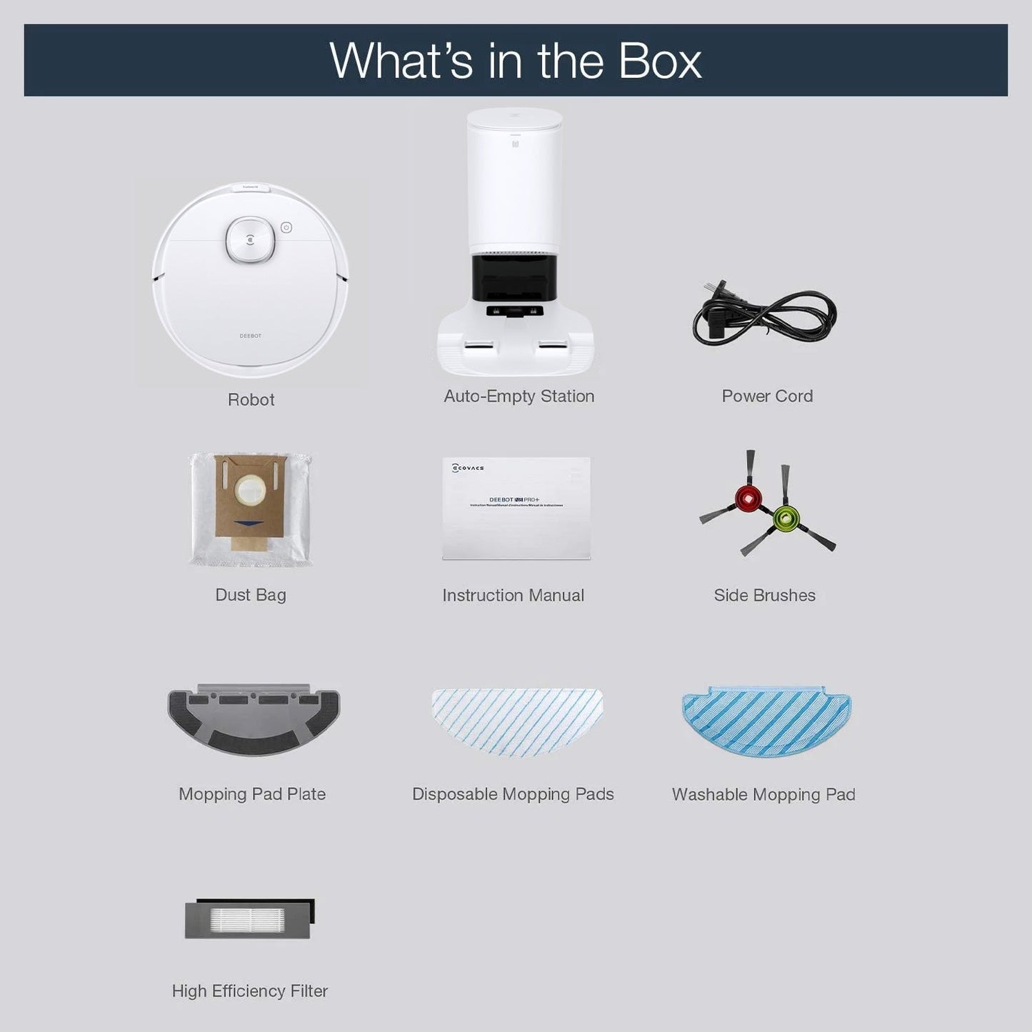 DEEBOT N8 PRO+ Robot Vacuum Cleaner - dToF LiDAR, 110min Runtime