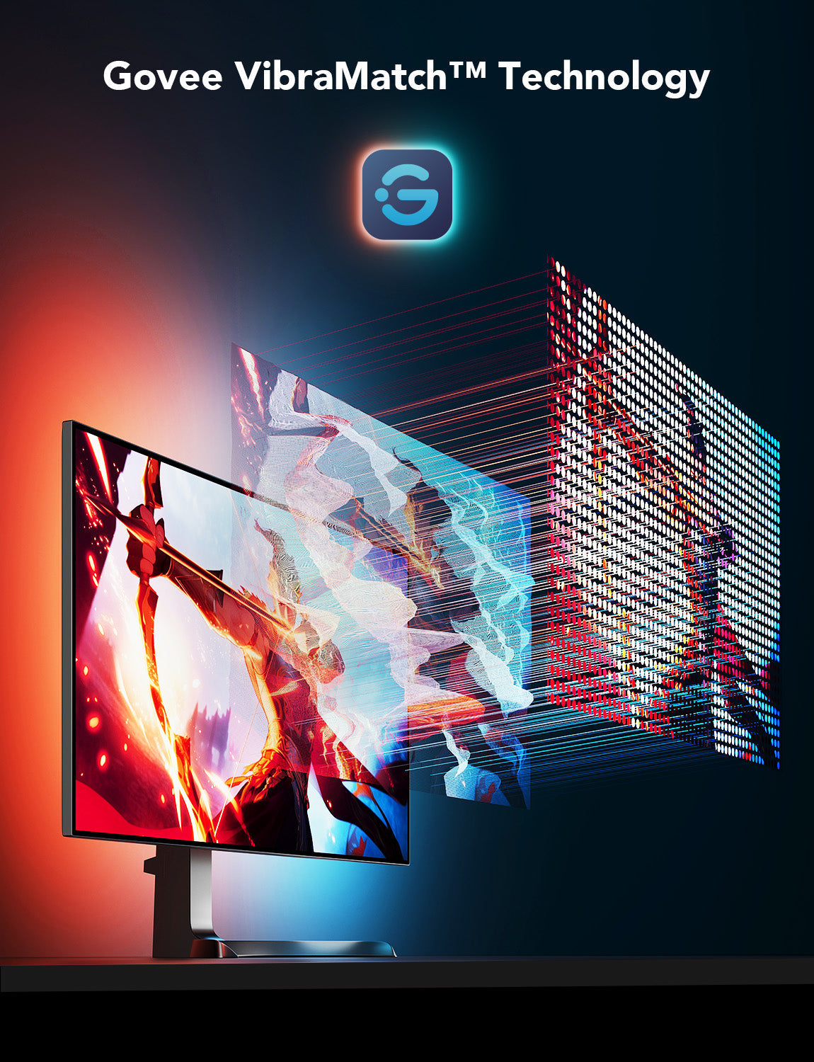 Govee Gaming Monitor Light Strip G1 - Smart LED Backlight 27-34" Monitors - UNBOXED DEAL