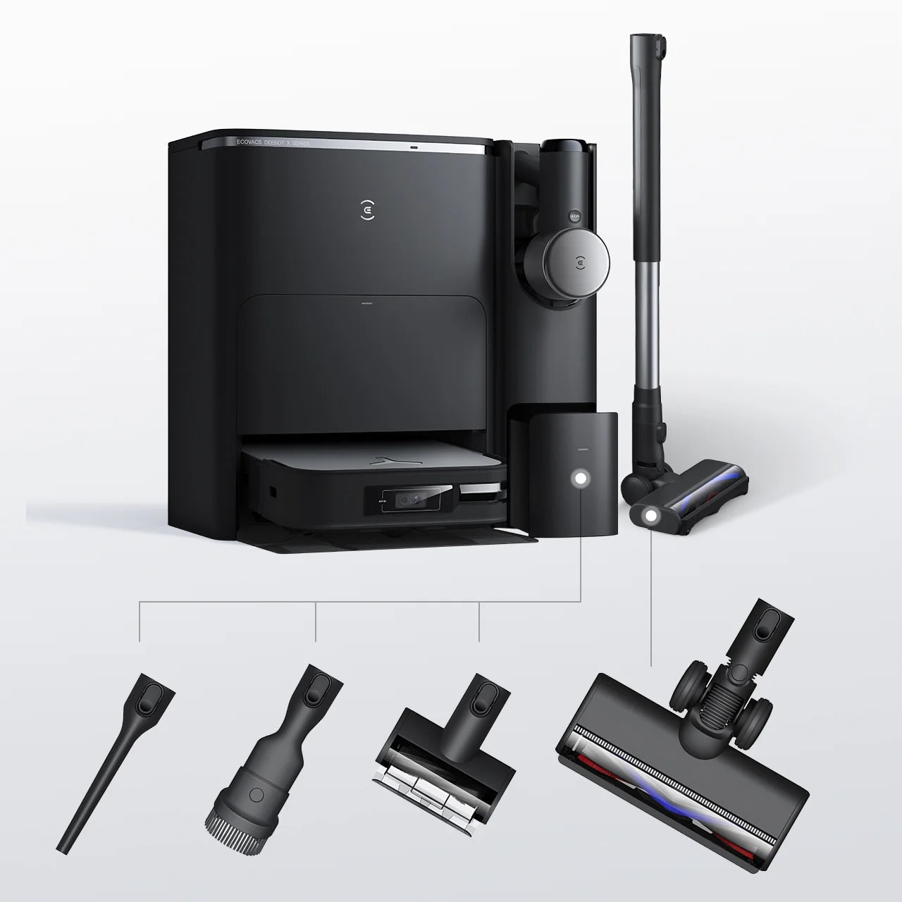 DEEBOT X2 COMBO Robot Vacuum + Power Brush Kit & OMNI Station - 8700Pa, 210min Runtime