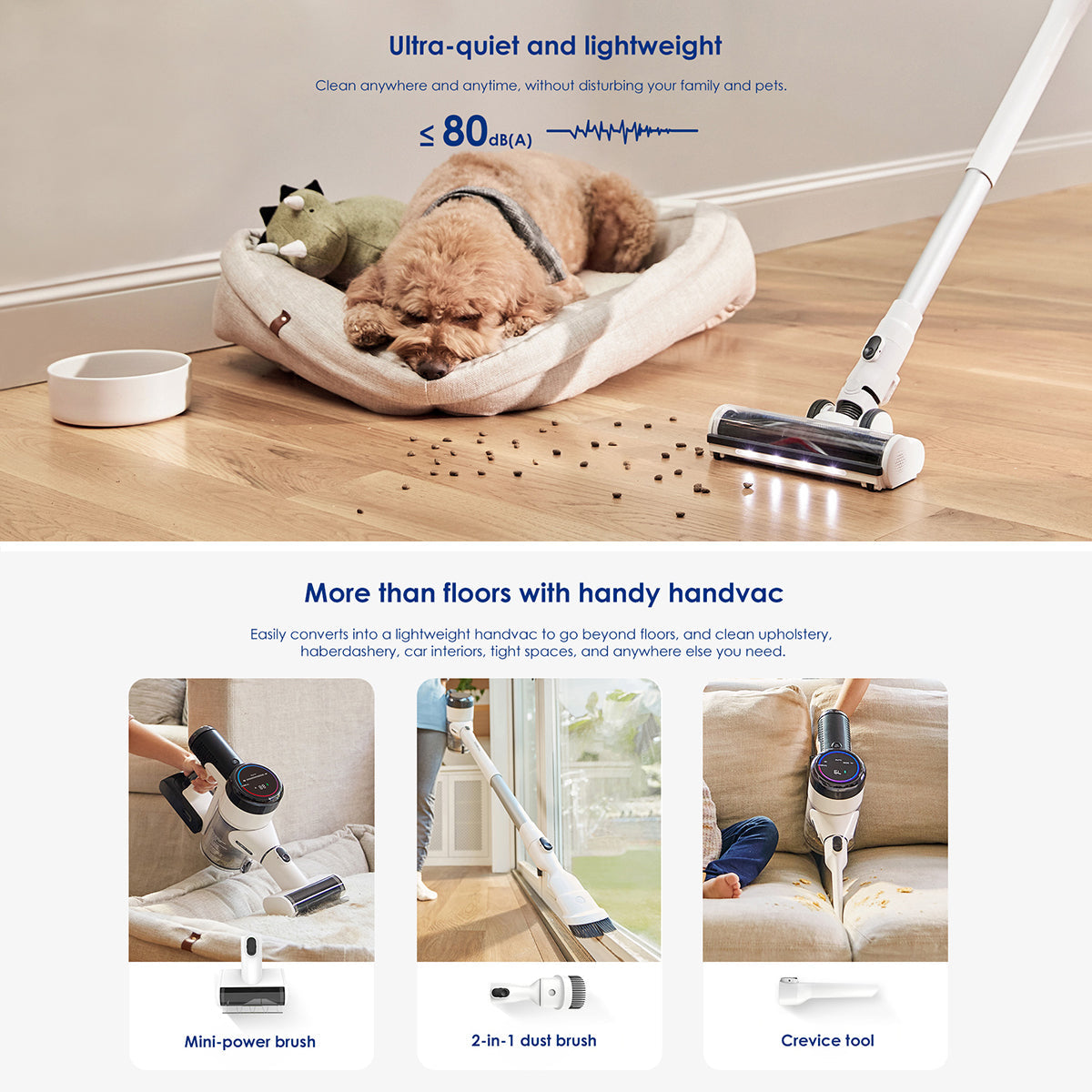 Tineco PURE ONE S15 PET - Smart Cordless Vacuum & HandVac Stick + MiniBrush