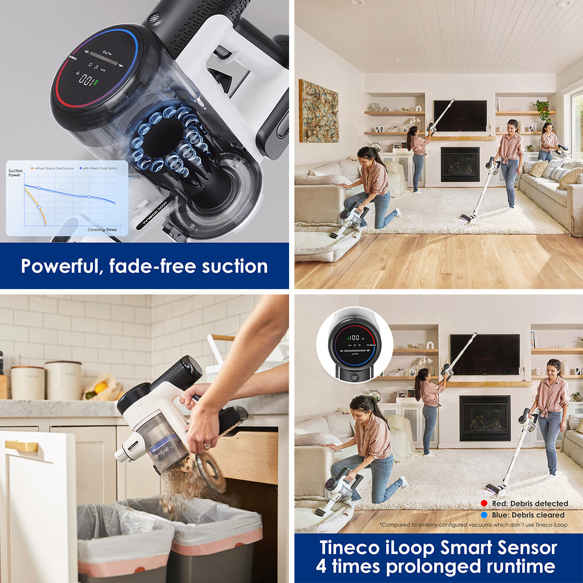 Tineco PURE ONE S15 PET - Smart Cordless Vacuum & HandVac Stick + MiniBrush