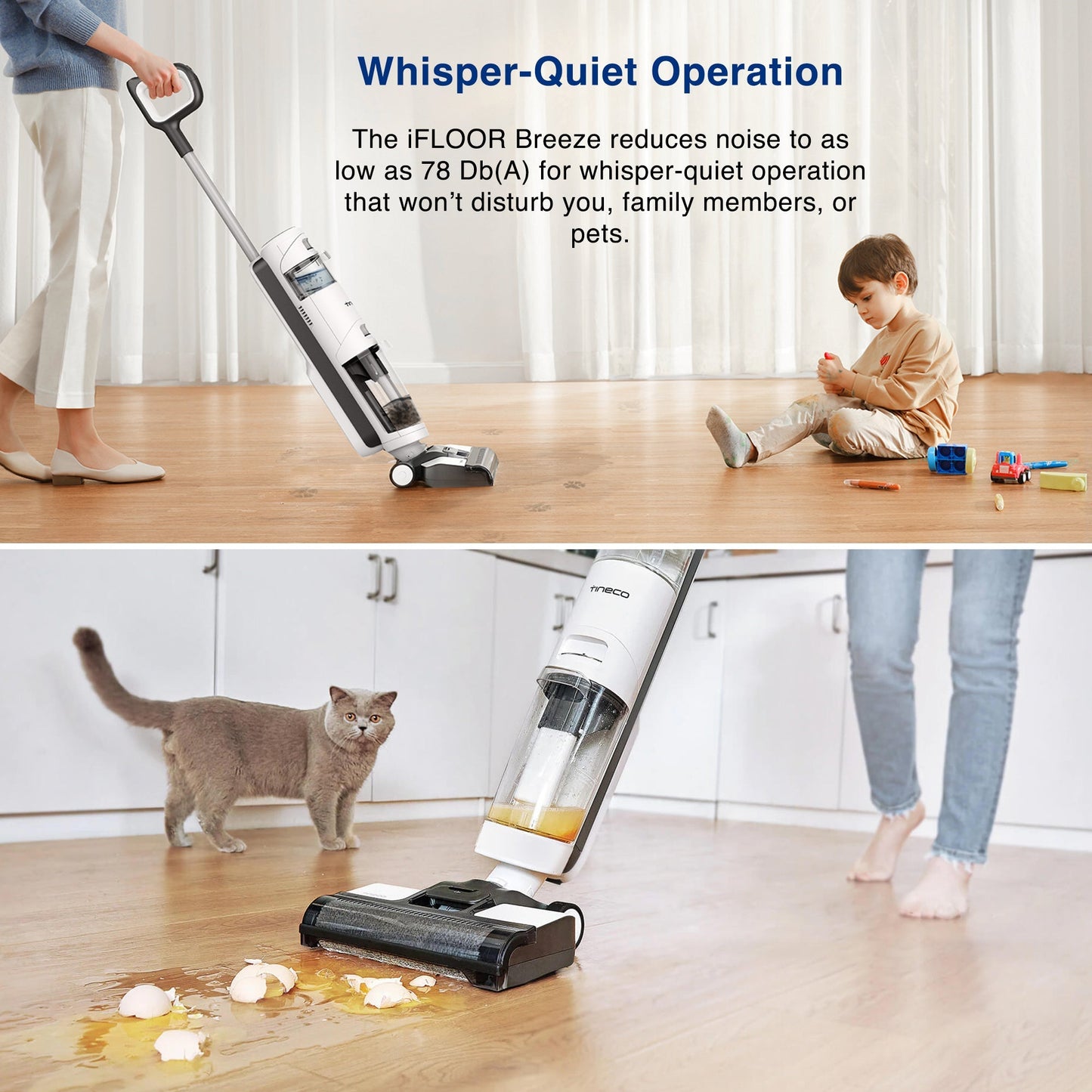 Tineco iFLOOR Breeze – 20min Wet Dry Vacuum Cordless Floor Washer Mop Stick - UNBOXED DEAL
